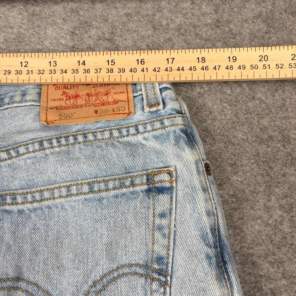 Levi 560‎ Jeans Mens 36x30 Comfort Fit Light Wash Baggy Denim Loose Leg Y2K 00s